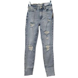 PacSun Womens Size 22 Blue Light Wash Distressed High Rise Jegging Denim Jeans